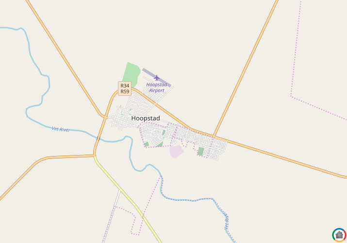 Map location of Hoopstad
